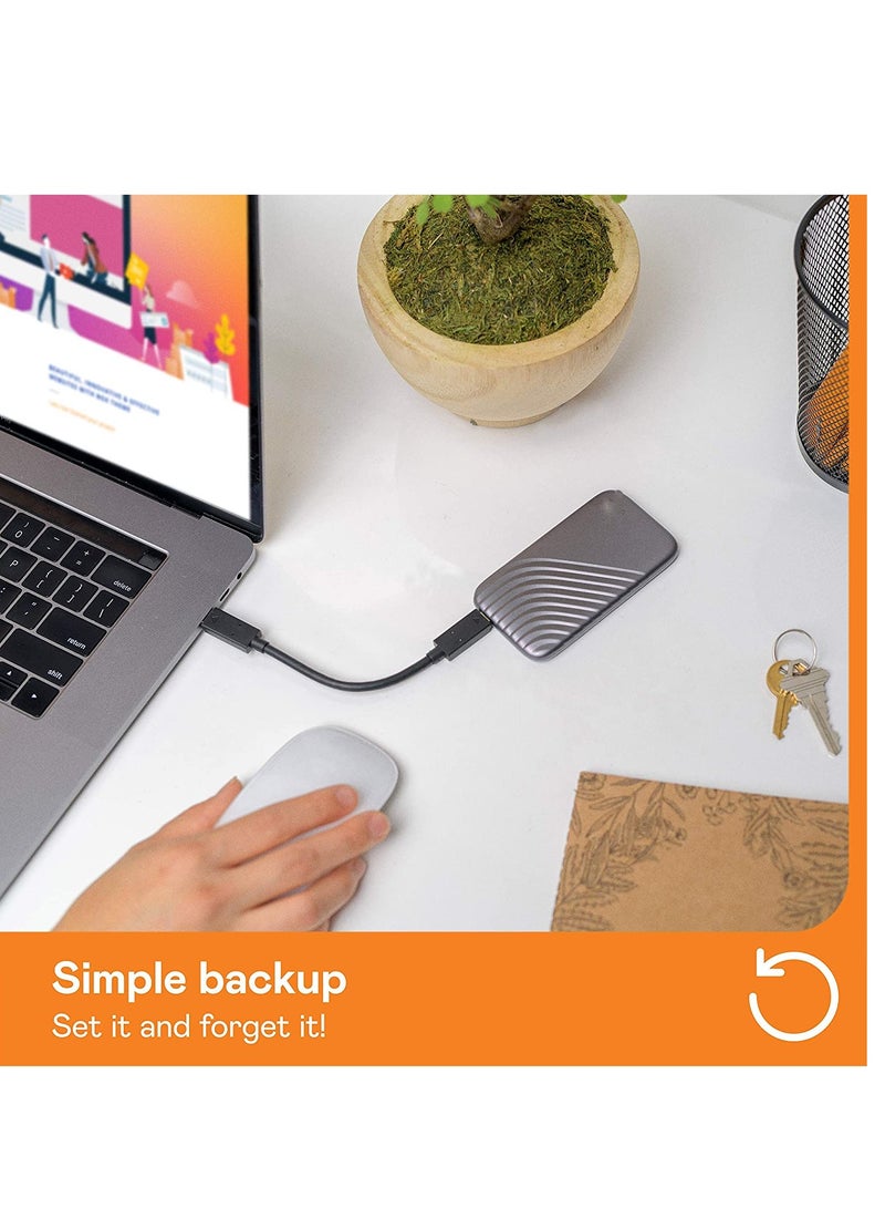 My Passport SSD - Portable SSD, up to 1050MB/s Read and 1000MB/s Write Speeds, USB 3.2 Gen 2 - 4TB - Image 2