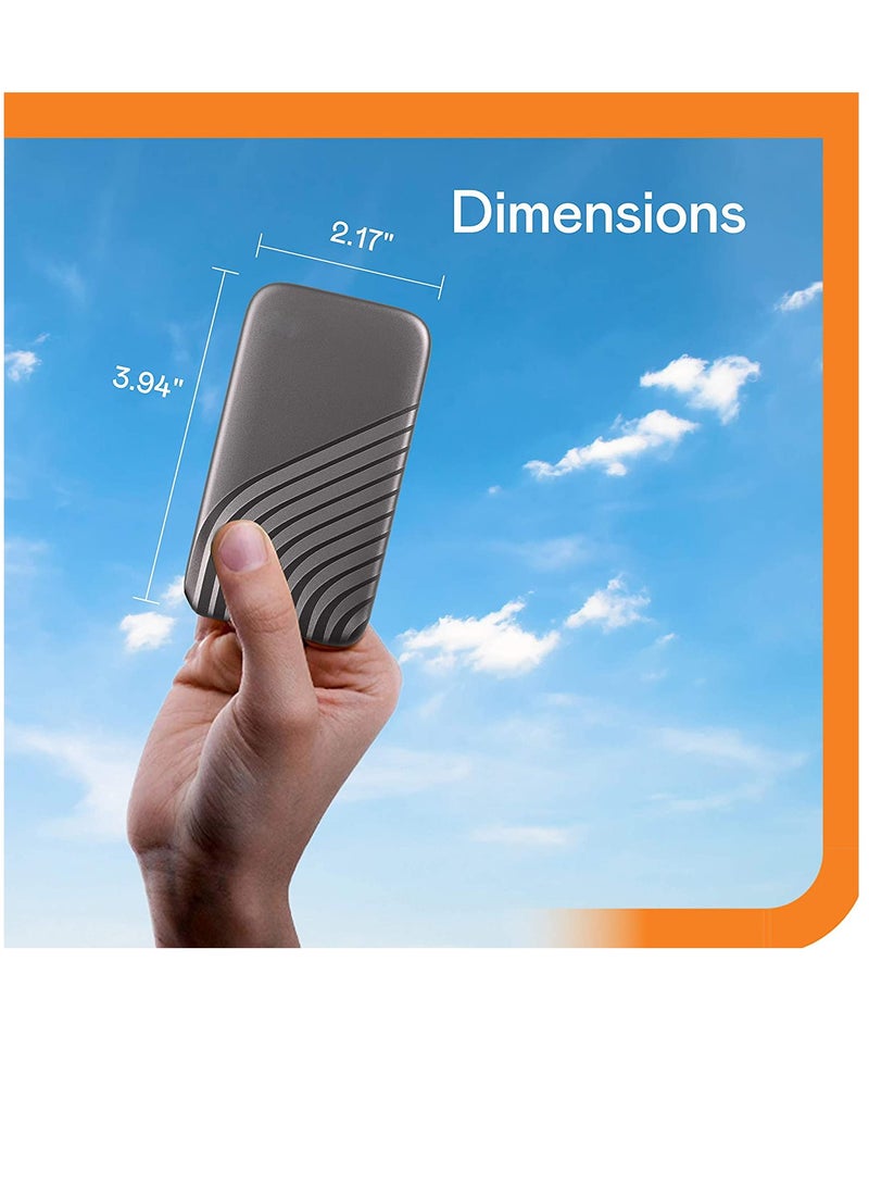 My Passport SSD - Portable SSD, up to 1050MB/s Read and 1000MB/s Write Speeds, USB 3.2 Gen 2 - 4TB - Image 3