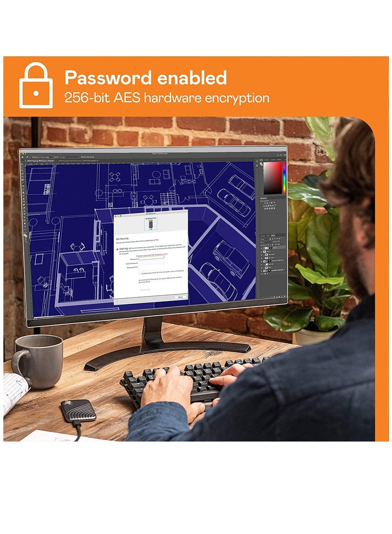 My Passport SSD - Portable SSD, up to 1050MB/s Read and 1000MB/s Write Speeds, USB 3.2 Gen 2 - 4TB - Image 5