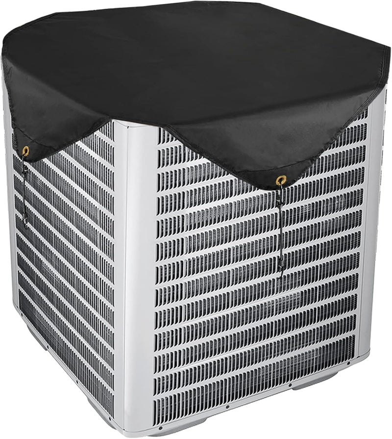 Pusonor Air Conditioner Covers for Outside Units, Central AC Cover for Outdoor Unit Heavy Duty Water-Resistant Top Cover 32 x 32 Inch, Black - Image 1