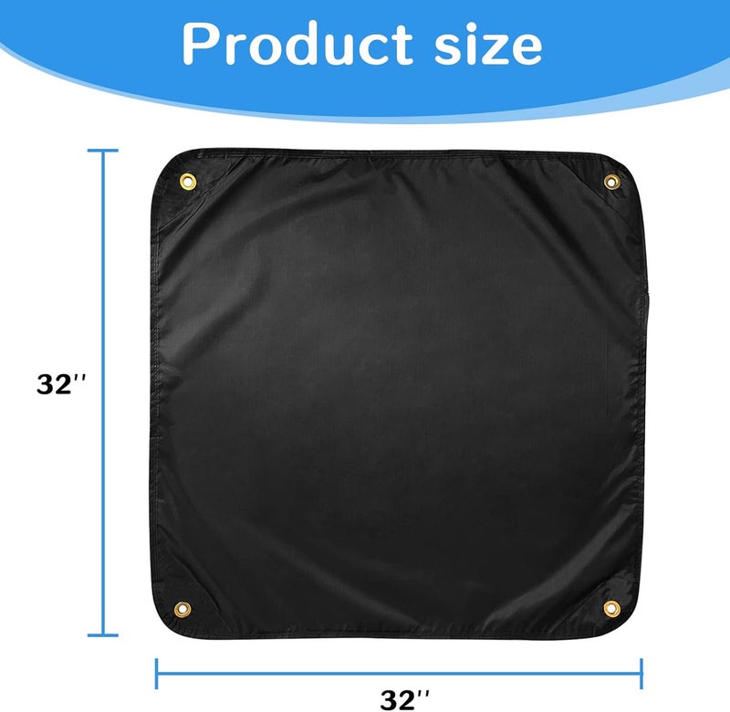 Pusonor Air Conditioner Covers for Outside Units, Central AC Cover for Outdoor Unit Heavy Duty Water-Resistant Top Cover 32 x 32 Inch, Black - Image 2