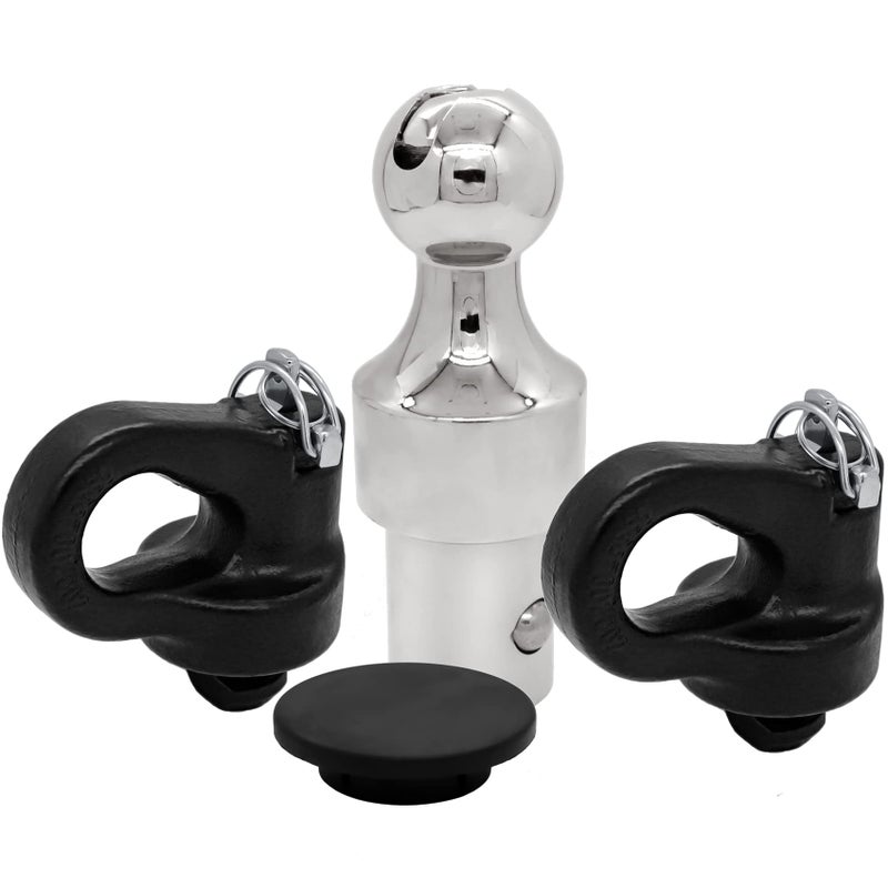 60692 Puck System Gooseneck Hitch Ball Kit Compatible with 20132025 Ford F250 F350 F450 20162025 Chevrolet Silverado GMC Sierra Nissan Titan XD 30000 lbs GTW 7500 lbs VTW 2516 Inch Ball