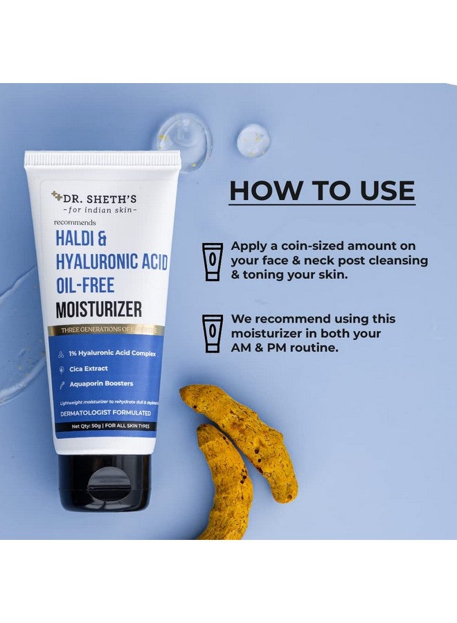 دي آر. شيث'س مرطب خالي من الزيوت بالهالدي وحمض الهيالورونيك | مرطب خفيف الوزن لإعادة ترطيب البشرة الباهتة | حمض الهيالورونيك بنسبة 1%، مستخلص السيكا ومعززات الأكوابورين | للنساء والرجال | 50 جرام، للبالغين - Image 4