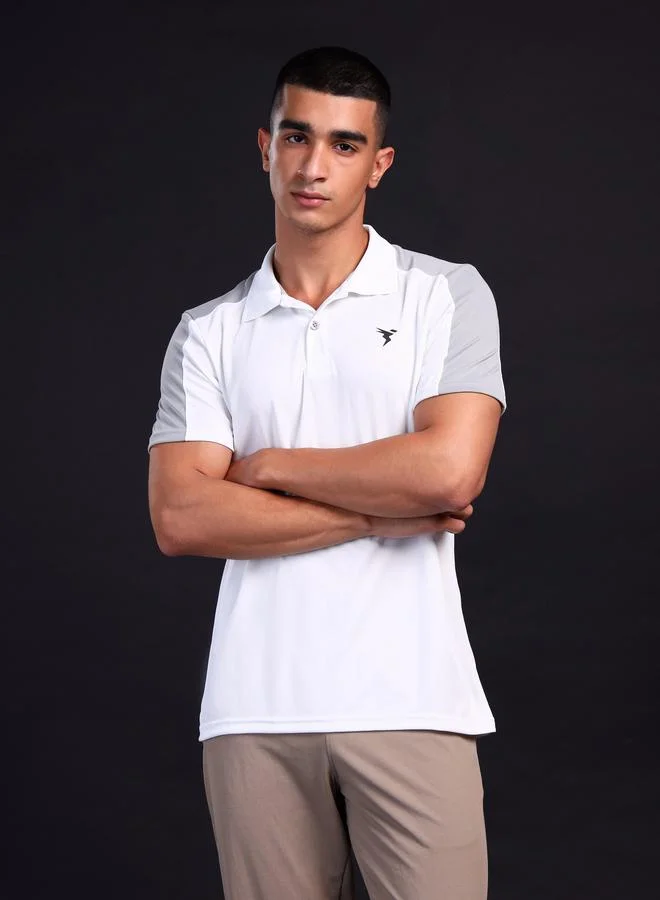 تكنوسبورت Technosport Men Color Block Relaxed Fit Polo