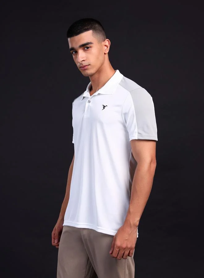 تكنوسبورت Technosport Men Color Block Relaxed Fit Polo