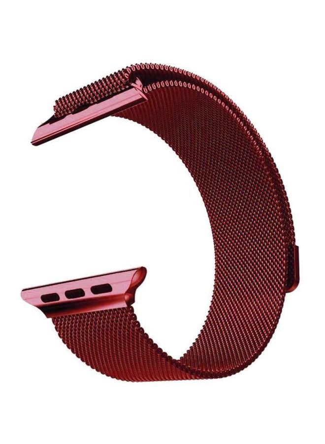 نيبمينينت سوار ساعة بديل من المعدن لساعة أبل آي ووتش أحمر - Image 1