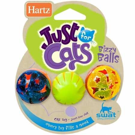 Hartz Just for Cats Bizzy Balls Cat Toy for all breed sizes - Image 1