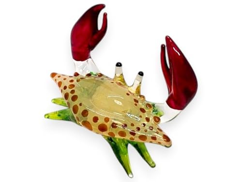 ChangThai Design Tiny 2½" Dark Blue Crab Figurine - Miniature Hand Blown Glass Sea Animals Fish Marine Crustaceans Ocean Creatures Colorful Crystal Decorative Figures Collectible Figurines Décor Gifts - Image 5