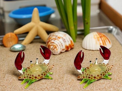 ChangThai Design Tiny 2½" Dark Blue Crab Figurine - Miniature Hand Blown Glass Sea Animals Fish Marine Crustaceans Ocean Creatures Colorful Crystal Decorative Figures Collectible Figurines Décor Gifts - Image 4