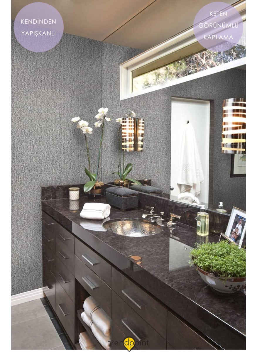 Self-Adhesive 60CM×300CM Linen Look Dark Gray Wallpaper Kitchen Cabinet Covering - pzsku/Z09B3AC8853AF38BBD92CZ/45/_/1725793096/a45c6023-4c14-41fe-a8f2-ace240e8a7e2