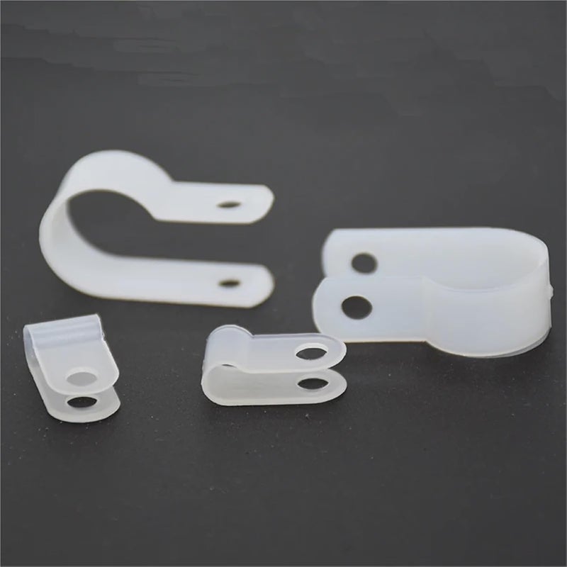 800pcs Wire Hose Tube R-Type Nylon Cable Clamp Organizer Cord Clips Locking(White 4.8mm) - Image 3