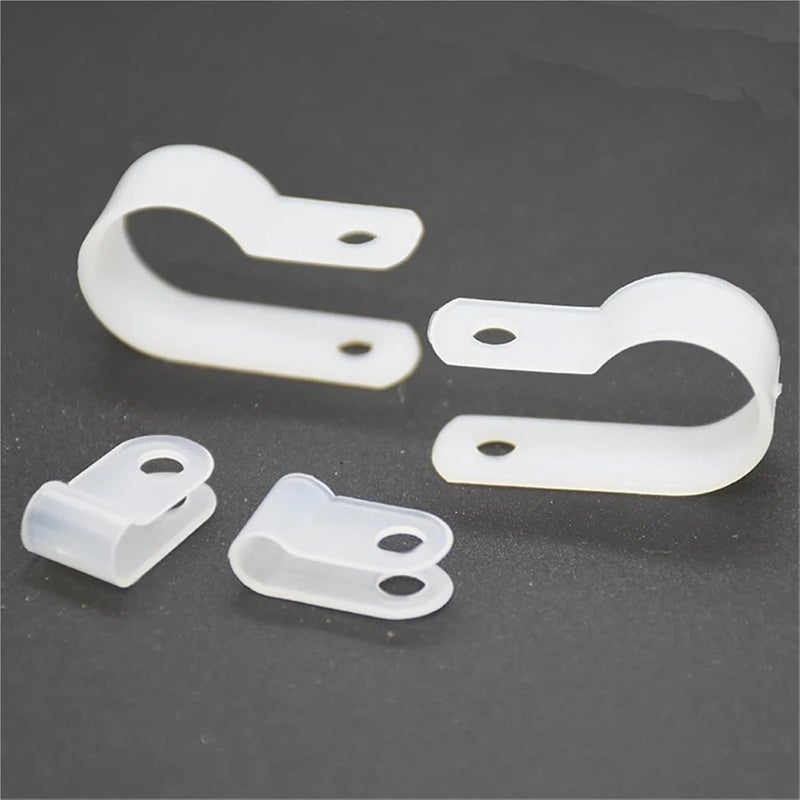 800pcs Wire Hose Tube R-Type Nylon Cable Clamp Organizer Cord Clips Locking(White 4.8mm) - Image 4
