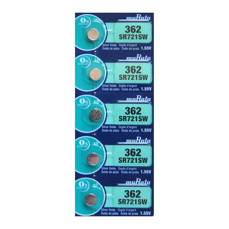 Murata Watch Battery (Sr721Sw/362, Pack Of 5) - Image 1