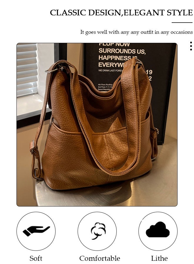 DUNISO Handbags for Women, PU Leather Crossbody Bag, Shoulder Bag for Adjustable Shoulder Strap, Large Capacity Portable Satchel, Fashion Shoulder Bag for Ladies - Image 5