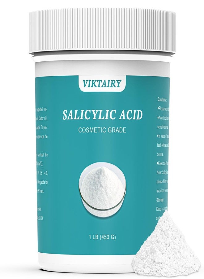 Viktairy 1 LB Salicylic Acid Powder Cosmetic Grade, Pure Original Ingredients for skin with no Additives, BHA Exfoliant for DIY Cleanser, Toner, Shampoo, Body Wash, Lotion - Image 1