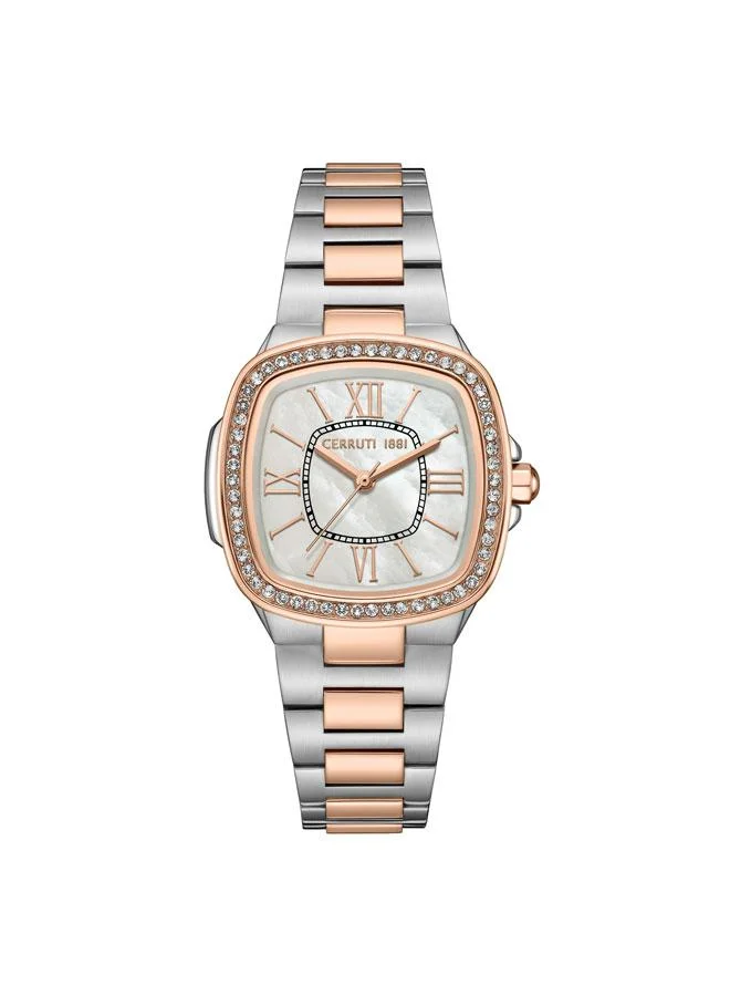Casale 24mm White Mother-of-pearl Dial Quartz Analog Watch For Women