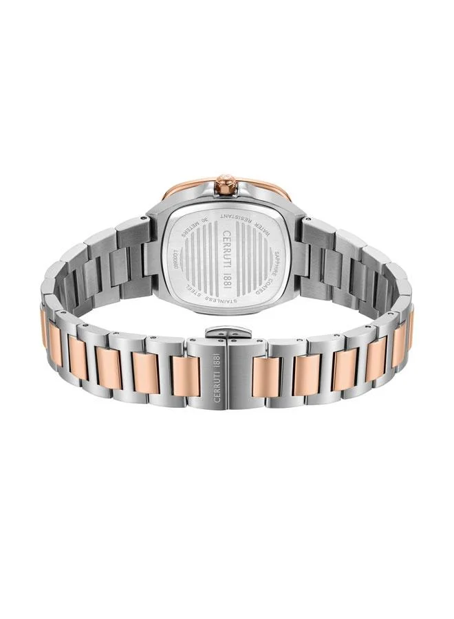 CERRUTI 1881 Silver/Rose Gold Women's Casale 24mm White Mother-of-pearl Dial Quartz Analog Watch For Women for Women | Best Price UAE