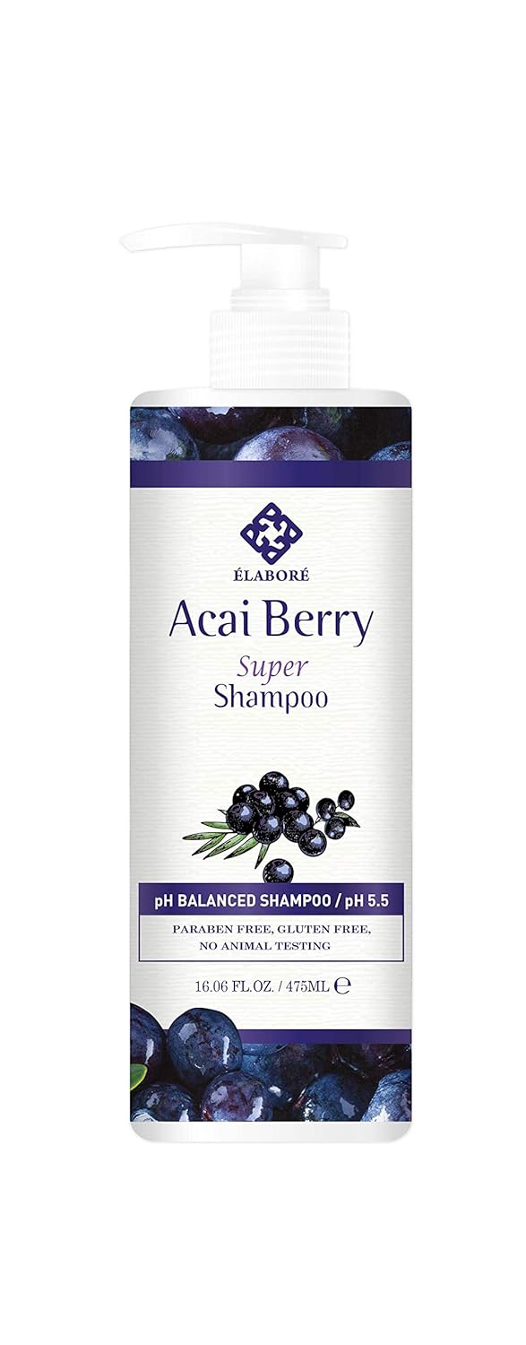 Elabore Acai Berry Super Sulfate Free Shampoo 1606floz 475ml