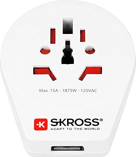 Skross World to USA USB Travel Adaptor, White - Image 2
