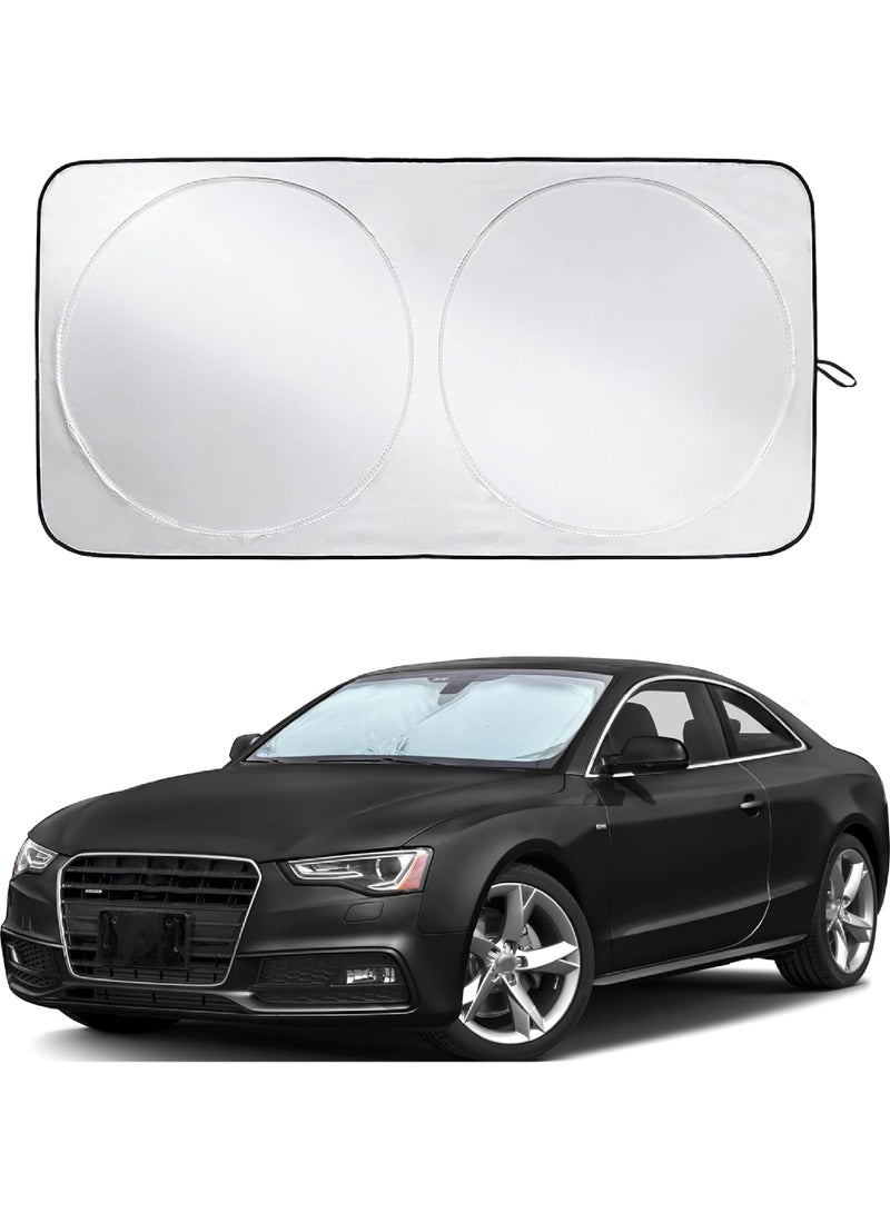 Rock Pow Car Windshield Sun Shade - Blocks UV Rays Sun Visor Protector Sunshade To Keep Your Vehicle Cool And Damage Free Fits Windshields of Various Sizes - Image 1