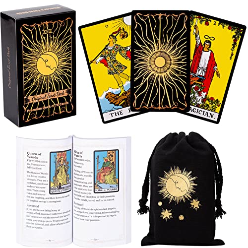 Vitacera Original Tarot Cards Deck with Guidebook & Linen Tarot Bag - Smith Classic Artwork, Traditional Standard Tarot Decks, Durable Tarot Cards Set for Beginners to Advanced - Image 2