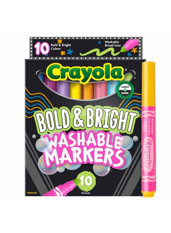 Crayola Crayola - Broad Line Marker | Bold & Bright - 10 count