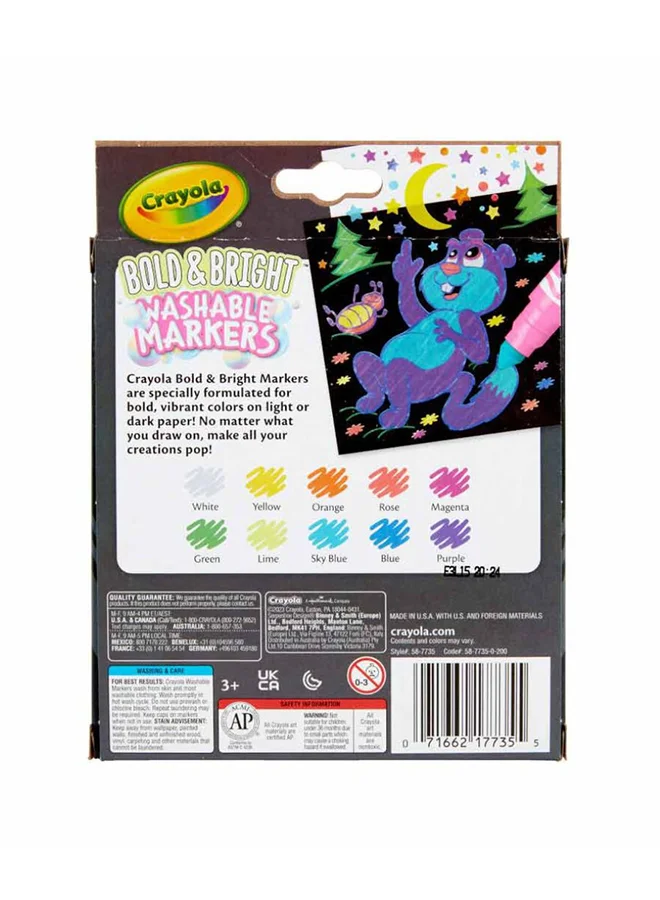 Crayola Crayola - Broad Line Marker | Bold & Bright - 10 count