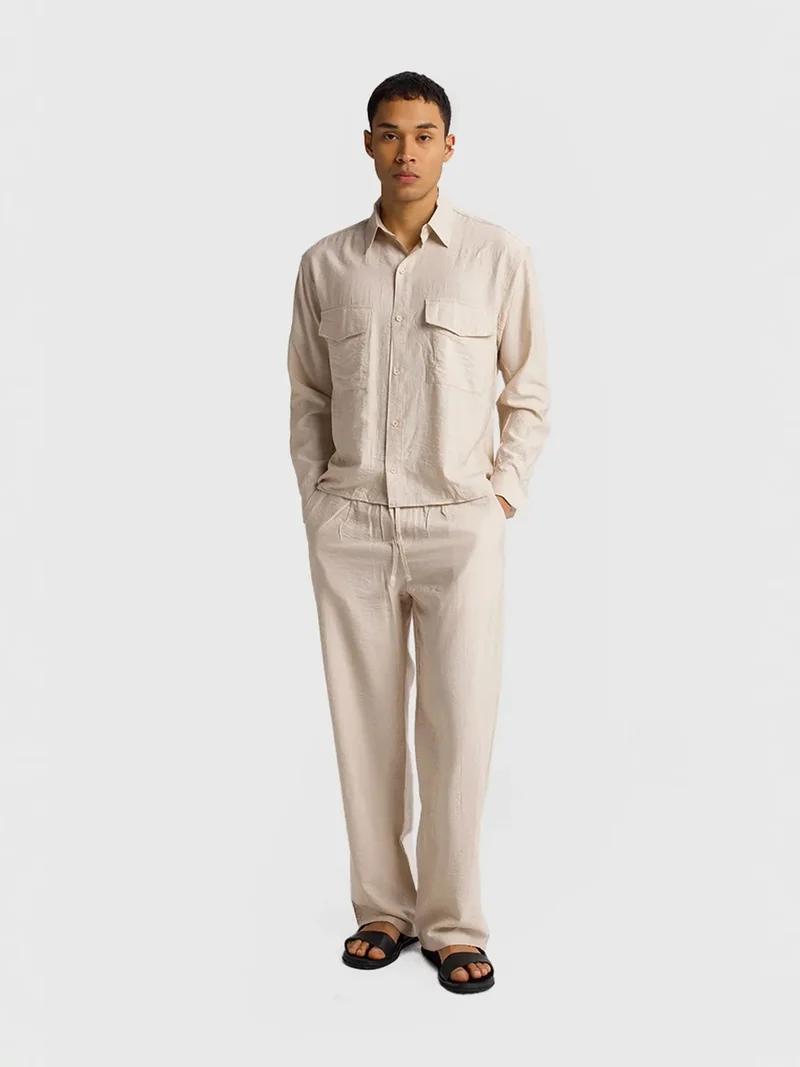 جيستو GIESTO Long Sleeve Button-Up Shirt with Pocket