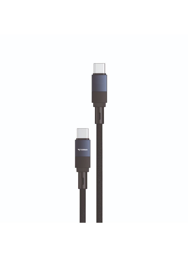 TORİMA U18 BLACK TYPE-C TO TYPE-C CABLE - Image 1