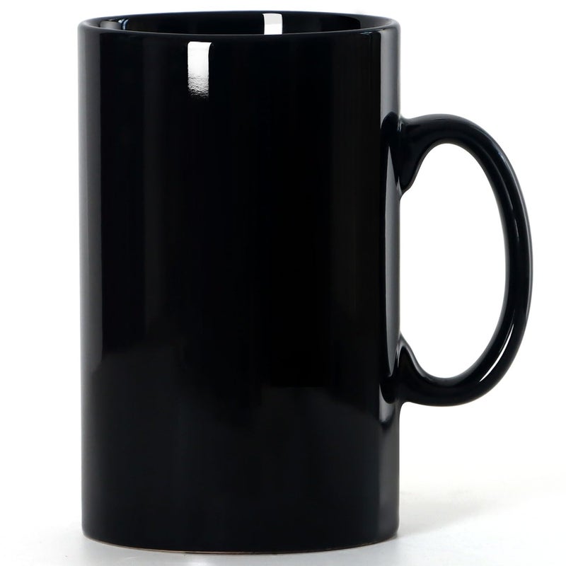 Smilatte 28 OZ Extra Large Ceramic Coffee Mug M018 Classic Porcelain Boss Super Big Tea Cup with Handle for Office and Home Black