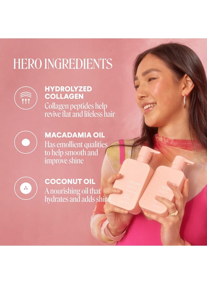 مونداي هير كير - مجموعة شامبو وبلسم MONDAY HAIRCARE المكثفة (عبوة من قطعتين) 27 أونصة لكل منهما للشعر الخفيف والناعم والدهني، مصنوعة من زيت جوز الهند ومستخلص الزنجبيل وفيتامين E، زجاجات قابلة لإعادة التدوير بنسبة 100% - Image 1