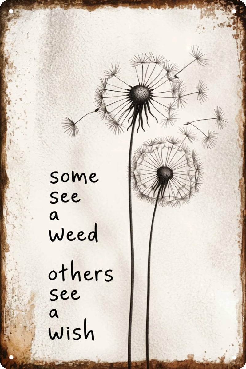 CSWLJS Interesting Dandelion Wishing Decor Suitable for Wall Decor Living Room Home Decoration Making the More Meaningful and Colorful 8x12 in - Image 1