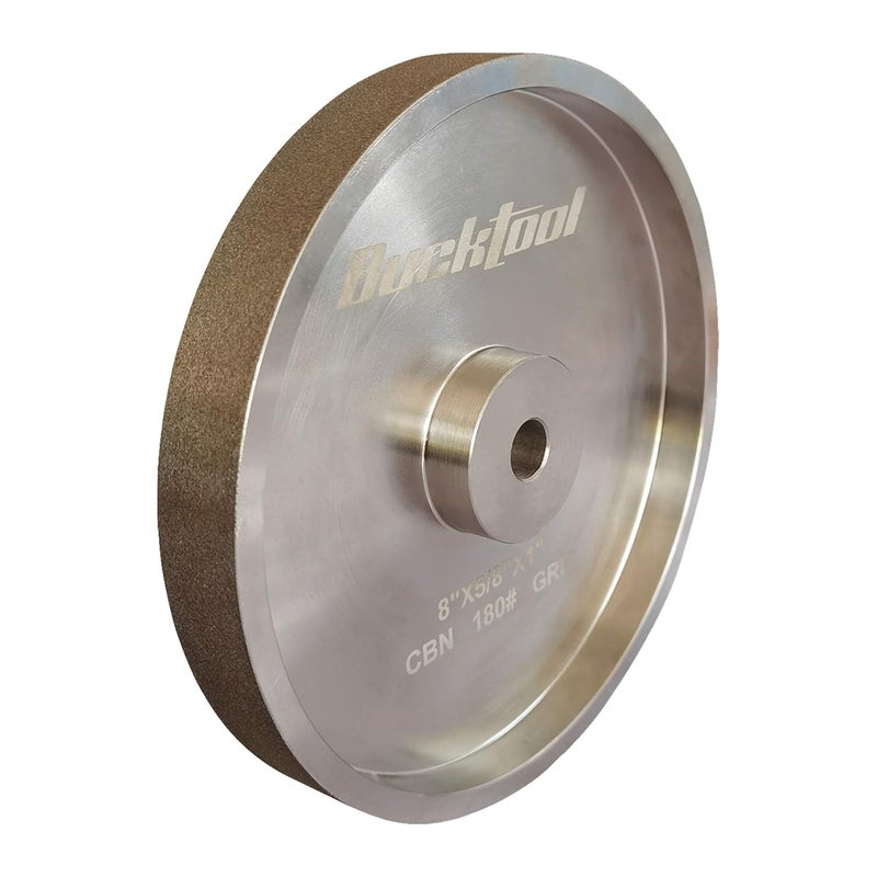 Bucktool 180 Grit 8 Inch CBN Grinding Wheel, 1" Wide, 5/8" Arbor Cubic Boron Nitride Sharpening Wheel for Sharpening Wood-Turning Tools, Chisels, Hardcore and More - Image 2