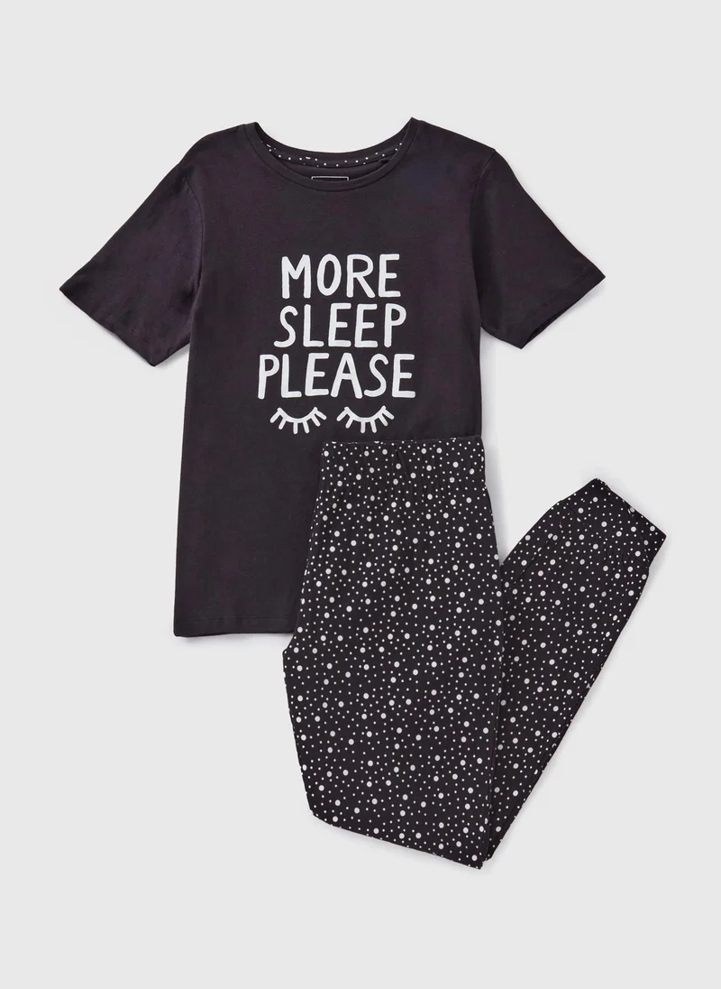 Matalan Black More Sleep Pyjama Set