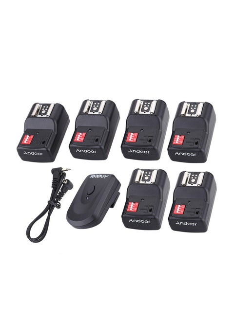 Andoer 16 Channel Wireless Remote Flash Trigger Set 1 Transmitter + 6 Receivers + SYNC Cord 30m/98.4ft Range Replacement for Canon Nikon Pentax Olympus Sigma Sunpak Vivitar Neewer TT560 Andoer AD-560I