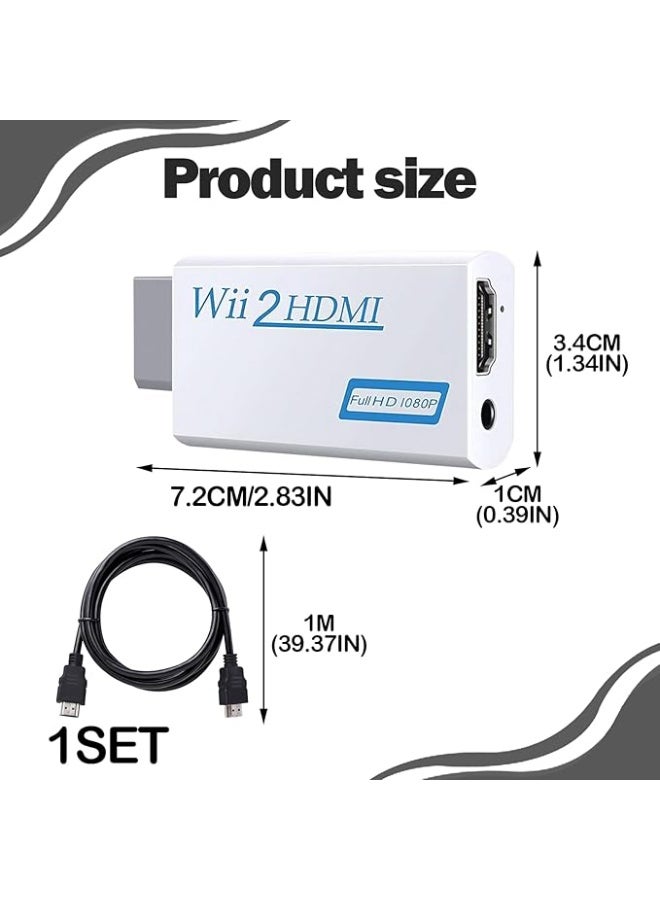 igeekwell Wii to HDMI Adapter with 1m HDMI Cable, 1080P/720p Wii HDMI Adapter for Nintendo Wii, Supports All Wii Display Modes, Includes 3.5mm Audio Output - Image 5