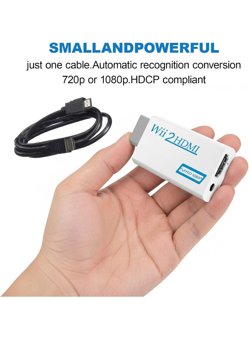 igeekwell Wii to HDMI Adapter with 1m HDMI Cable, 1080P/720p Wii HDMI Adapter for Nintendo Wii, Supports All Wii Display Modes, Includes 3.5mm Audio Output - Image 4