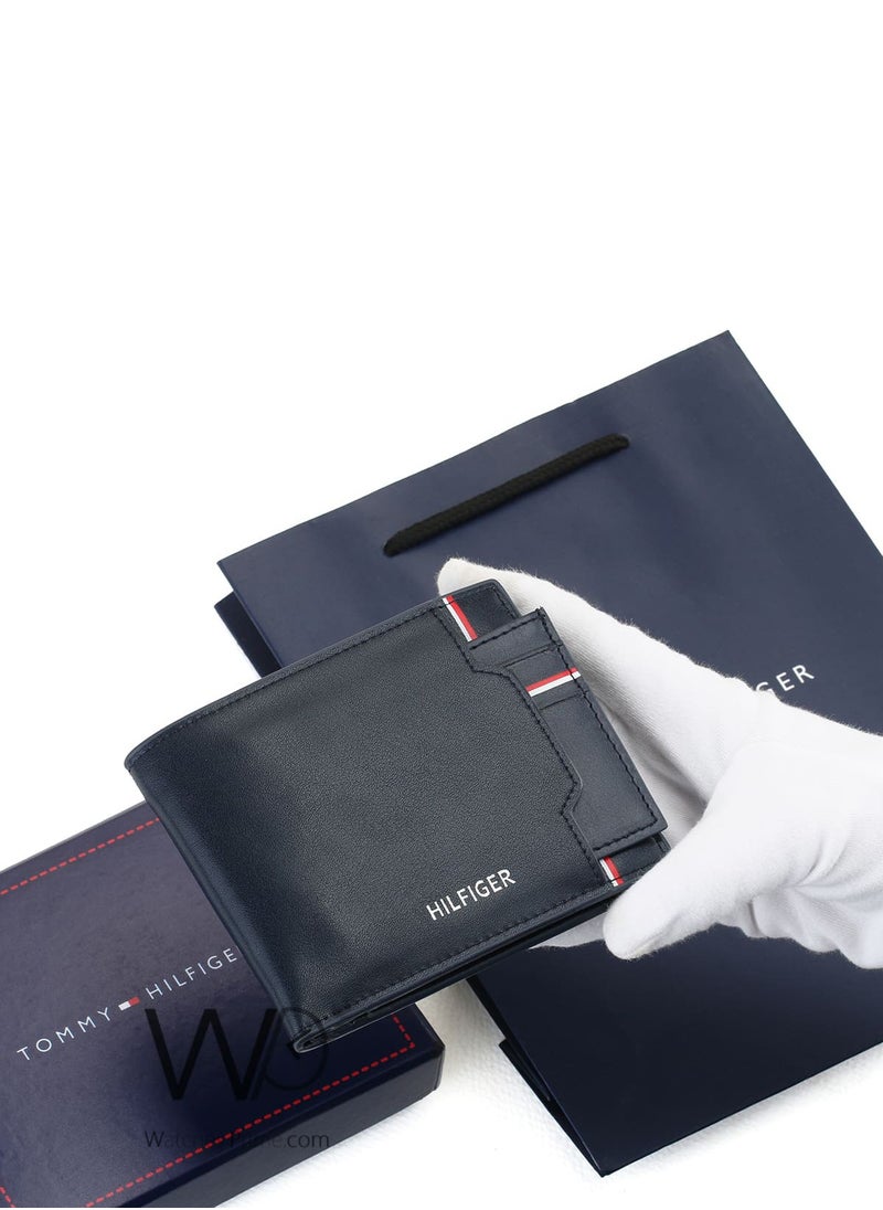 Tommy Hilfiger Plus Tommy Hilfiger's Dark Blue Natural Leather Wallet Card Holder for Men  - Image 2