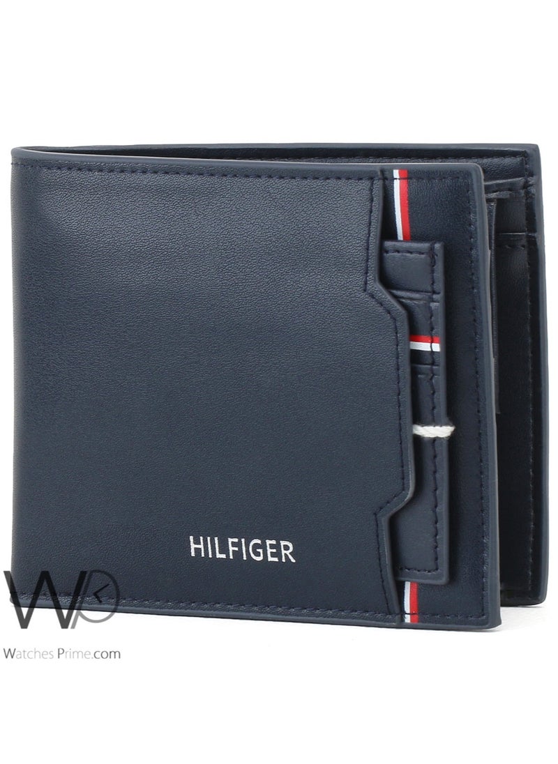 Tommy Hilfiger Plus Tommy Hilfiger's Dark Blue Natural Leather Wallet Card Holder for Men  - Image 5