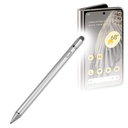 BoxWave Stylus Pen Compatible with Google Pixel Fold AccuPoint Active Stylus Electronic Stylus with Ultra Fine Tip Metallic Silver - Image 1
