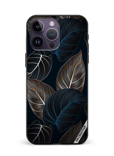 Protective Case Cover For Apple iPhone 15 Pro Banana Palm Tree Leaves Pattern Design Multicolour