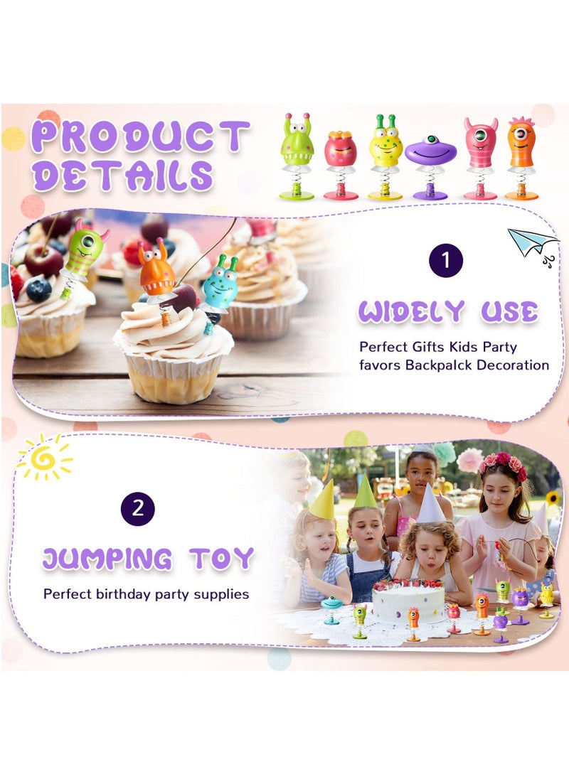 Big Eye Animal Toys 48 Pack Spring Launchers Toys Jumping Popper Toys for Kids Boys Girls Toddlers Basket Stuffers Egg Fillers Gifts Party Favors 6 Styles Random Color - Image 3