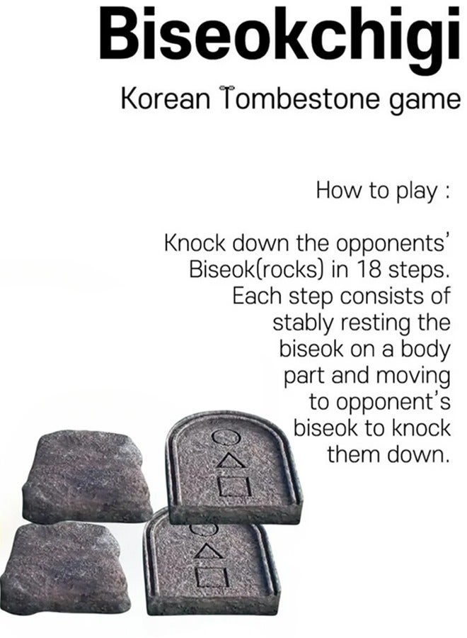 Eworld 5-in-1 Korean Traditional Game Set, Includes Gonggi, Jebi Chagi, Biseokchigi, Paeng-i, Ddakji Folk Game Collection for Kids and Adults. - Image 3