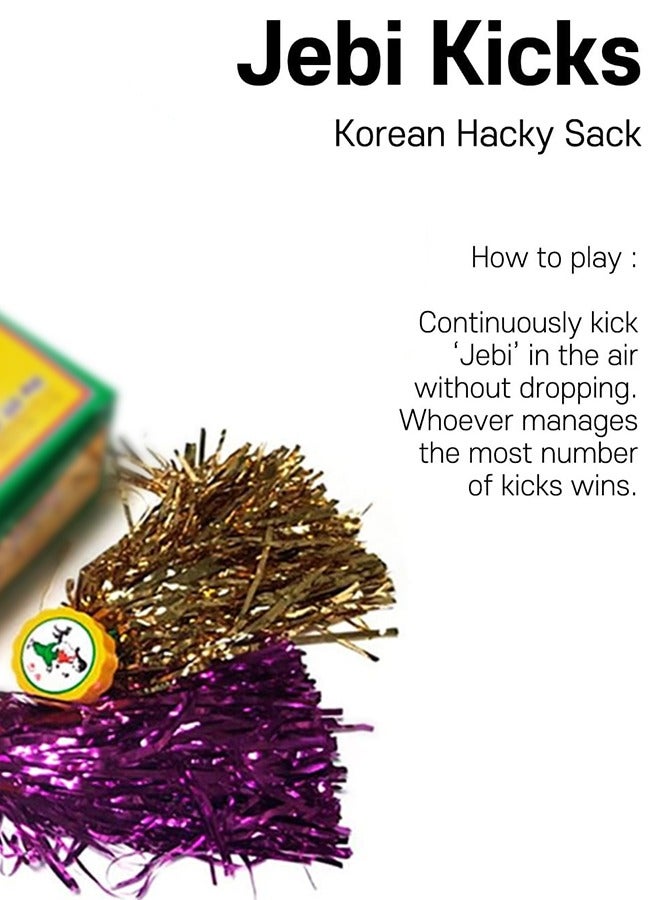 Eworld 5-in-1 Korean Traditional Game Set, Includes Gonggi, Jebi Chagi, Biseokchigi, Paeng-i, Ddakji Folk Game Collection for Kids and Adults. - Image 4