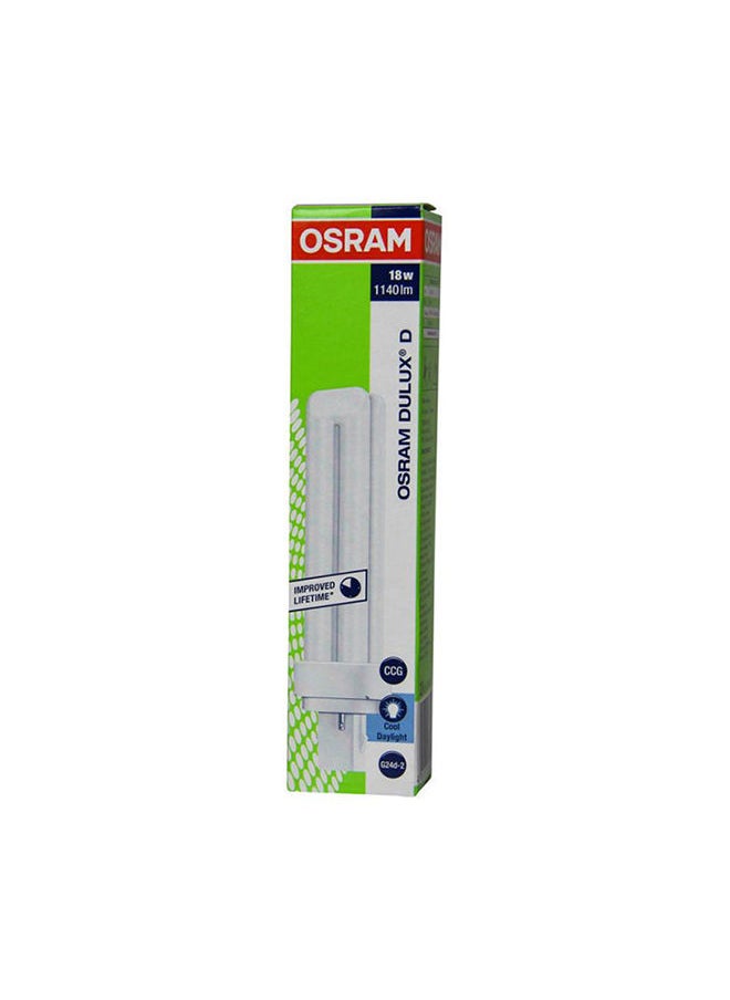 Osram 5-Piece Dulux D Durable Fluorescent Lamp Energy Saver 2 Pin 18 W Daylight CFL Bulb  - Image 2