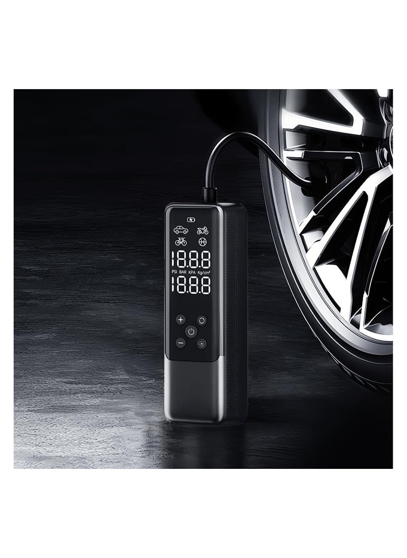 WIWU - Wiwu Wi-Ai001 Auto Vehicle Tire Inflator Pump 85W Multi-Mode Vehicle Air Compressor with Digital Display-Black - Image 1