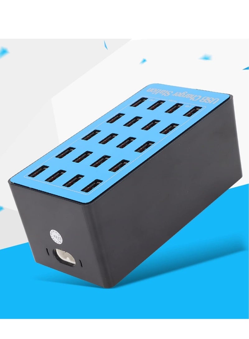 JAJEEK "Pack of 2 – 20-Port 80W Multi USB Charging Station with Smart Detection for Smartphones, Tablets & USB Devices (Orange)" - Image 3