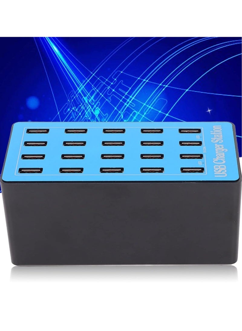 JAJEEK "Pack of 2 – 20-Port 80W Multi USB Charging Station with Smart Detection for Smartphones, Tablets & USB Devices (Orange)" - Image 4