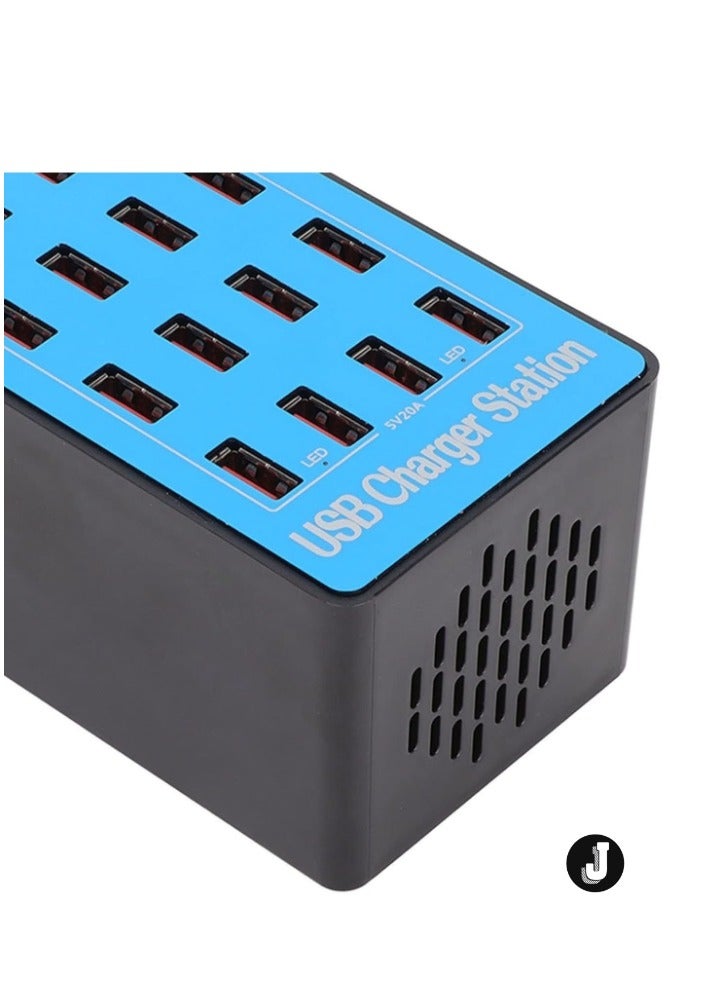 JAJEEK "Pack of 2 – 20-Port 80W Multi USB Charging Station with Smart Detection for Smartphones, Tablets & USB Devices (Orange)" - Image 5