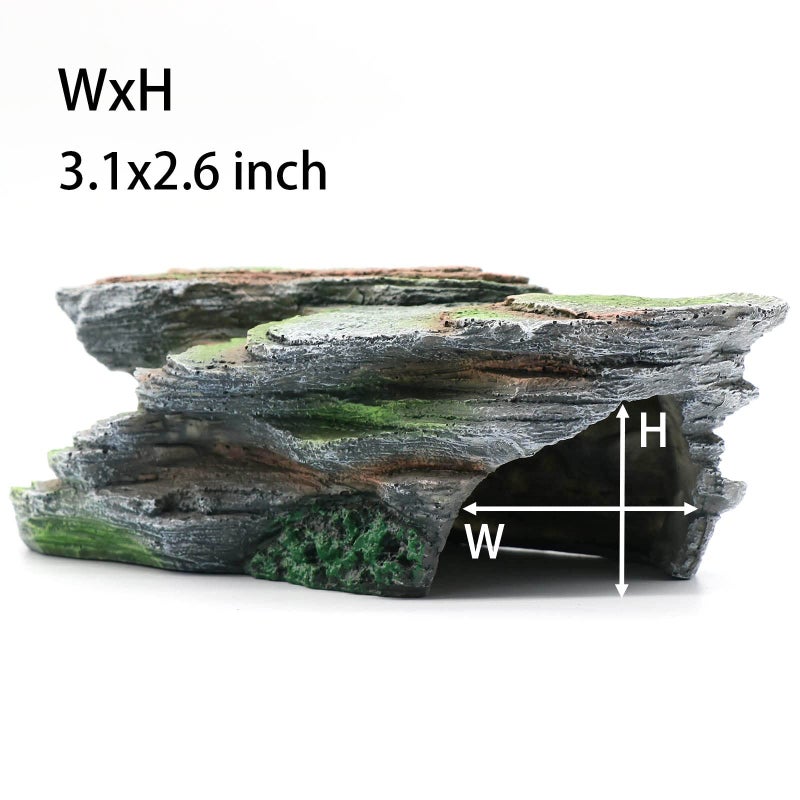relaqcc Reptile Resting Terrace Tortoise Climbing Platform Shale Scape Step Ledge, Reptile Cave Hideout Leopard Gecko Accessories Decorations, Great for Reptiles, Amphibians, Bearded Dragons, Lizard, Frogs - Image 5